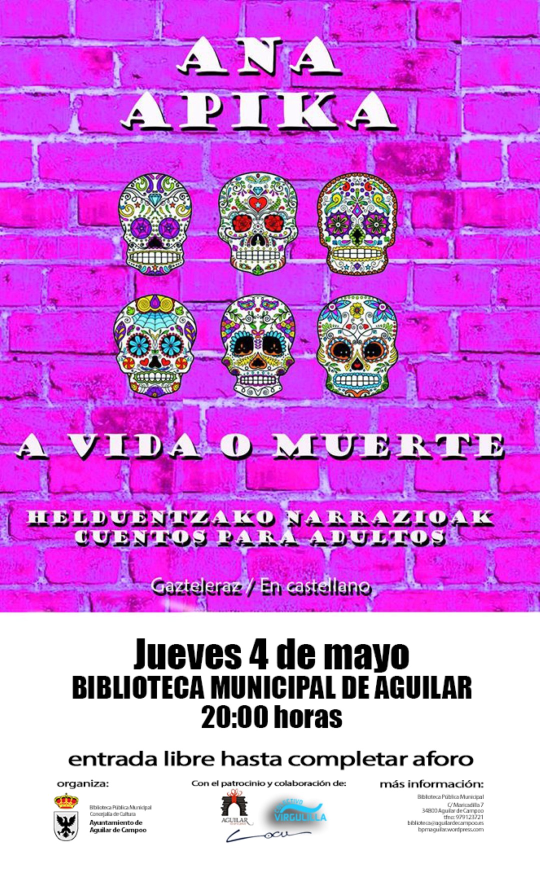 A VIDA O MUERTE.cartel Aguilar de Campoo (Large)